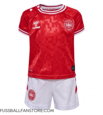 Dänemark Replik Heimtrikot Kinder EM 2024 Kurzarm (+ Kurze Hosen)